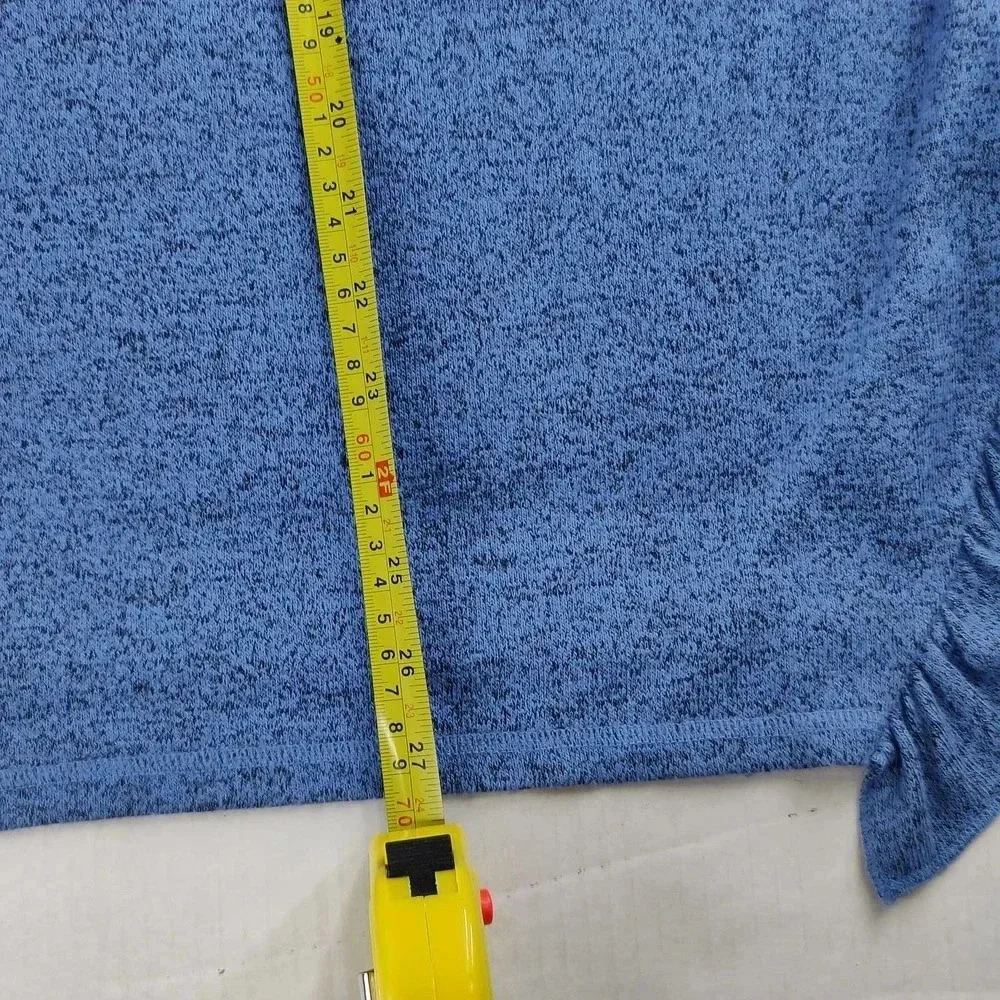 Lane Bryant Women's Size 14/16 Marled Blue 3/4 Sleeves Knit Top